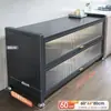 Estantería de almacenamiento de cocina independiente, gabinete de almacenamiento funcional de varias capas para montaje en pared con una encimera de losa de roca para cortar y servir alimentos