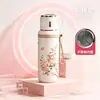 Nueva Taza Termo Portátil de Acero Inoxidable 316, Hervidor de Agua Deportivo para Exteriores para Hombres y Mujeres, Vaso de Agua Simple con Cuerda de Estilo Chino