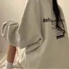 Moletom de Lã Estilo Retro Americano Coreano para Mulheres, Outono e Inverno 2025 Novo Solto Estilo Preguiçoso Bf Versátil Top Grosso