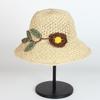 Sombrero de paja de pescador fresco para mujer verano estilo ins moda coreana playa francesa protección solar parasol sombrero tejido moda