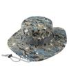 Gorro Camuflado Chapéu de Malha para Exterior Aba Larga Quebra-Sol Chapéu de Pescador Americano Casual Respirável Chapéu de Sol Chapéu de Pesca Chapéu Balde Selva