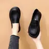 Sapatos femininos de sola macia, sapatos de enfermeira baixos, novos mocassins outono 2026, sapatos de trabalho confortáveis da moda britânica, sapatos de salto baixo femininos