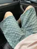 Shorts de Mezclilla Versátiles de Moda Retro Americano para Hombre, Nuevo Diseño Jacquard Holgados Casuales Rectos a la Rodilla
