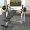 Equipamento de Fitness Comercial Treinador Banco Reto Banco para Halteres Profissional Multifuncional Cama para Levantamento de Peso Plano Combinação de Rack para Supino
