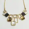 Moda europea y americana Cadena de suéter de cristal collar geométrico de espacio mágico collar corto de cadena para clavícula