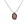 Collar con Colgante de Espejo de Nube Cadena para Suéter para Mujer Nicho Colgante Halter Asimétrico Estéreo Espejo Pequeño Accesorios para Vestir