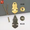 Chengyu Estilo Chino Nuevo Manija Pequeña para Puerta de Armario Ruyi Manija de Cajón Cobre Puro Herrajes de Cobre Manija de Caja de Joyería Ferretería para Muebles