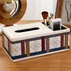 Caixa de Lenços de Luxo Personalizada para Mesa de Centro da Sala de Estar, Porta-Lenços de Couro para Casa, Hotel, Restaurante, com Logotipo