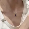 Colar de mini cabaça roxa estilo Wang Chuqin novo estilo chinês simples versátil pequeno delicado pulseira que ilumina a pele acessórios
