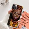 Funda de Teléfono Estilo Étnico Africano para iPhone 15 para Niñas Funda de Teléfono para Chica Negra