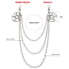 Joyería transfronteriza europea y americana anillo de metal personalizado colgante de estrella de cinco puntas cadena para pantalones de mezclilla accesorios para la cintura moda femenina accesorios de moda