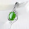 Colgante vintage de calcedonia con incrustaciones para mujer, colgante de jade verde hueco, colgante de ágata, colgante de jaspe fino y agradable.