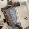 Calcetines Bordados de Cachorro para Mujer, Calcetines de Lana, Media Pantorrilla, Nuevo Estilo Popular Otoño e Invierno, Calcetines Caídos, Calcetines Largos de Cachemira Lindos Japoneses