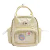 Nuevo Mochila Mini Transparente Estilo Perezoso Cuadros Dulces Frescos de Alto Valor Estilo Japonés Ins para Niñas