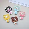 Accesorios de Resina DIY Accesorios Oso de Helado Pegamento de Crema Hecho a Mano Pegatina para Refrigerador Caja de Almacenamiento Funda para Teléfono Móvil Hebilla de Zapato Material