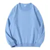 Sudadera Unisex Color Liso Cuello Redondo Estilo Primavera y Otoño 260g Estampada Ropa de Trabajo Uniformes de Clase Sudadera de Manga Larga Pullover Venta al por Mayor