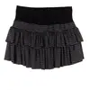 Falda a rayas de moda Y2K retro americana para chica popular de tiro bajo, falda corta ajustada dulce y genial de subcultura oscura