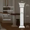 Columna Romana Francesa PU Yeso Relieve Pared de Fondo Columna Plana Columna Vertical Columna Cuadrada Lujo Ligero Villa Arco Arco Redondo Columna de Yeso
