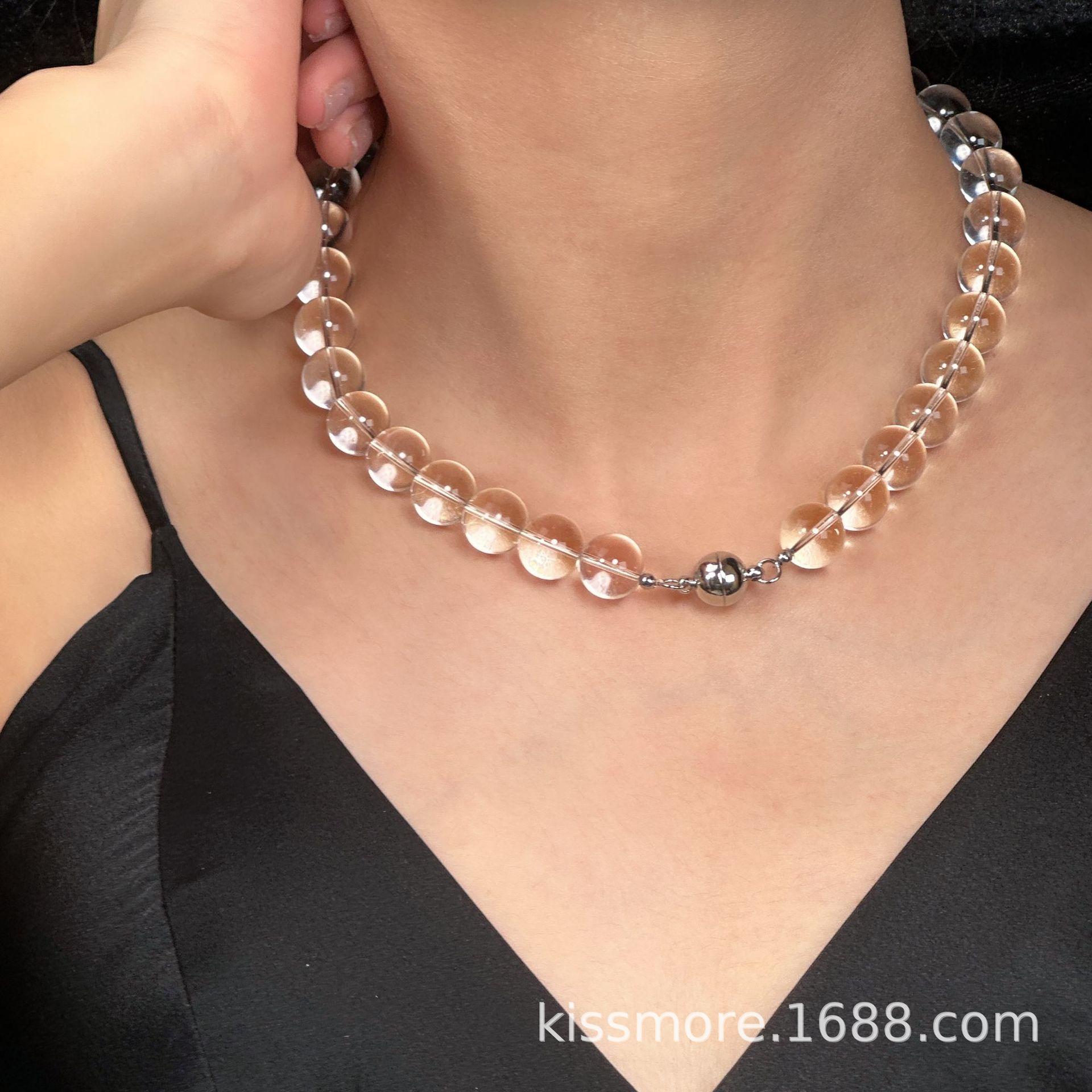 半球磁铁白水晶圆珠项链25.jpg