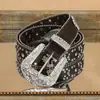 Cinturón de Pedrería Estilo Popular Completamente de Diamante Brillante Nuevo Estilo Europeo y Americano Cinturón de Remache de Punto Venta al por Mayor Cintura Cruzada