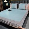 Novedad Esterilla de Ratán Hielo Hierba Mai Esterilla de Seda Hielo Sensación Fresca Dormir Desnudo Plegable Lavable Sombrero de Cama de Verano Juego de Tres Piezas Esterilla
