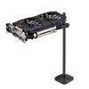 Marco de soporte para tarjeta gráfica de computadora de escritorio, soporte para tarjeta gráfica negro, base magnética de metal dorado completo de aluminio con ajuste de elevación
