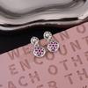 Pendientes con borlas cruzadas, estilo dulce y moderno, diseño de nicho, hebilla de oreja sencilla, pendientes retro personalizados de estilo hip hop Spice Girl para mujer