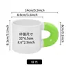 Mango de color por sublimación, taza gordita, taza de cerámica, taza de café linda y divertida, material en blanco creativo para DIY
