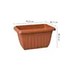 Vaso Horun Engrossado Vaso para Jardinagem Preguiçosa Calha de Plástico para Plantio Vaso de Flores Retangular Longo em Formato de Tira Extra Grande para Varanda Casa