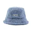 Sombrero de Pescador para Mujer Otoño e Invierno Cuadros Marrones de Lana Artificial Sombrero Cubeta con Orejeras Estilo Japonés para Hombre