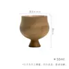 Taza de Té de Alto Pie Estilo Japonés de las Dinastías Tang y Song, Juego de Té Kung Fu, Taza de Té para el Hogar, Estilo Wabi-Sabi, Cerámica Rústica, Taza de Té Individual de Arcilla Estilo Antiguo