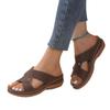 Europeo y Americano Transfronterizo Talla Grande Color Sólido 2024 Verano Nuevo Punta Redonda Suela Gruesa Moda Casual Exterior Zapatillas de Cuña