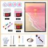 Praia Rosa DIY Areia de Quartzo Pintura Acrílica Texturizada Decoração de Parede para Casa Quarto Pintura Pendurada Dia dos Namorados Chinês Presente para Casal