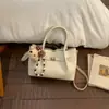 Bolsa de Mão Estética de Grande Capacidade Estilo Coreano Retrô de Alto Valor com Toque Relaxado, Novo Modelo Primavera 2026, Bolsa Saco de Ombro Cruzado