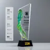 Trofeo de Metal, Vidrio y Cristal con Alas y Plumas Creativas, Modelo Nuevo 2023 para Premios de Reunión Anual, Grabado para Honrar a Empleados Destacados