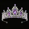 Tocado de Corona de Princesa de Cristal para Mujer, Estilo de Alta Gama, Diadema de Corona Nupcial para 18 Cumpleaños