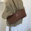 Bolso de mano de terciopelo nuevo y sencillo para el otoño, estilo retro y elegante, de gamuza con estampado de leopardo para un solo hombro, estilo coreano moderno para mujer, 2026