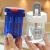 Taza compacta anticaída para niños, fácil de llevar, linda y portátil, taza portátil con popote, taza de agua Mini Ton