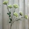 Flores Artificiales Camelia de 6 Cabezas Decoración de Pasillo de Boda Flores Falsas Decoración del Hogar Adorno para Escaparate de Hotel Accesorio para Fotografía Flores de Seda