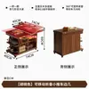 Mesa de Café Móvil Plegable Madera Maciza Elevable Lateral Carrito Sala de Estar Doble Uso Mesa de Té Escritorio Multifuncional Gabinete Lateral para Sofá