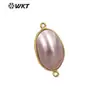 JP339 popular personalidad Noble color oro real 18K chapado doble gancho conector Mabei colgante se puede hacer pulsera