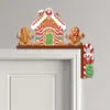 Decoración Navideña Más Vendida Transfronteriza Tema Hombre de Jengibre Colgantes para Marco de Puerta Accesorios de Escenario para Fiestas Festivas Colgantes