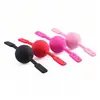 Qianbaiqu Sm Bola Oral Tapón Bucal Sexy con Agujeros Grande, Mediano y Pequeño Tapón Bucal de Silicona Completa y Grilletes Juguete Sexual para Adultos