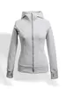 Chaqueta ajustada de principios de otoño para mujer, sudadera con capucha gris de hombros y cintura ceñidos, top de yoga para mujer, adecuado para atuendos de otoño e invierno