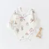 Roupas de Bebê, Macacão de Bebê, Algodão Puro para Primavera e Outono Classe A para Recém-Nascidos, Macacão de Manga Longa, Pijama Antibacteriano, Roupa para Engatinhar