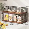 Prateleira de armazenamento para mesa, organizador de lanches, organizador multifuncional para mesa de jantar, aparador de cozinha, porta-copos com camadas