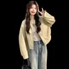 Moda Casual Dulce Reductora de Edad Simple Elegante Holgada Estilo Coreano Chaqueta de Cuero con Diseño Único Otoño 2026