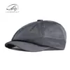 Moda Estilo Coreano Nuevo Sombrero Octagonal de Malla Hueca para Hombres, Boina Transpirable Estilo Retro Británico de Pico de Pato para Mujeres, Sombrero de Malla