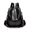 Mochila para Mujer Mochila Casual de Cuero Suave Retro para Exterior Nueva 2025 para Mujer Moda Europea y Americana Bolsa de Viaje Multiusos