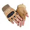 Guantes Tácticos de Medio Dedo para Exteriores Fuerzas Especiales Anticaída Antideslizantes Montar en Motocicleta Entrenamiento Pelea Fitness Fibra de Carbono Hombres
